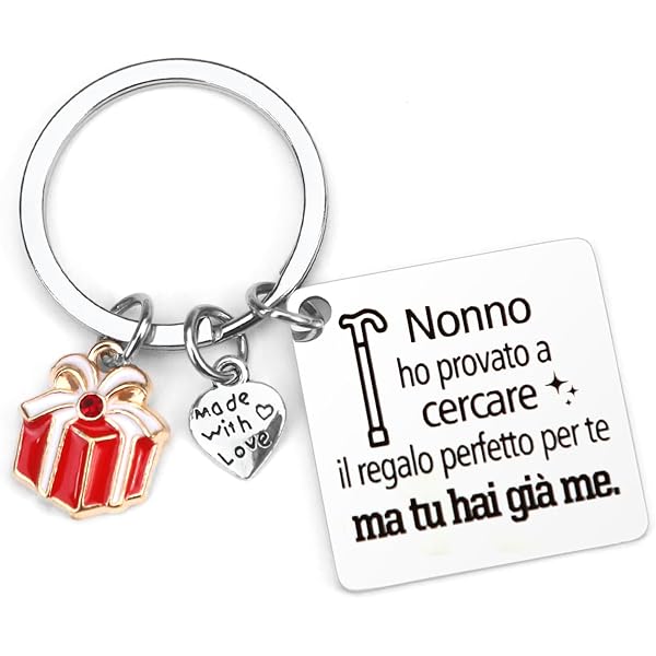 Portachiavi Nonno Regalo - Idea Per Festa Dei Nonni, Compleanno O Papà, In Lega Metallica - Foto 12