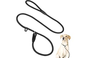 WOLMIK Dog Slip Lead - Durable Strong Training Leash, 150 cm Long Adjustable Pet Lead, No Collar or Harness Needed for Small Dogs