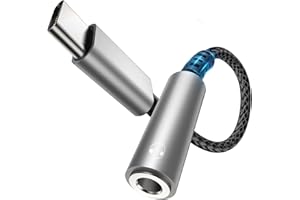 bakibo Adapter USB C Auf Klinke, USB C Klinke Adapter 3.5mm USB C Kopfhörer Adapter Typ C Aux Audio Dongle auf Hi-Fi DAC Chip für Samsung Galaxy S22 S21, iPad Pro, MacBook, Pixel, Note 20/10-Silber