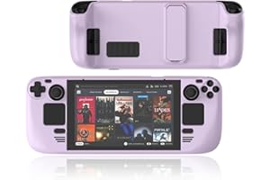 DHASUWT Steam Deck Case, Kickstand Protective Case Compatible with Steam Deck/Steam Deck OLED, Non-Slip Scratches Dust Fingerprints Resistant Protective Shell Steam Deck Accessories (Purple)