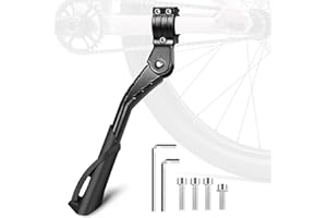 CRECAD Patas de Cabra y Caballetes para Bicicletas - Grande Aluminio Bicycle Stand Eléctrica Carga Máxima 35kg - Altura Ajustable Bike Stand para 24 26 28 29 Pulgadas E-Bike Ciclismo
