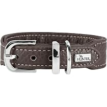 HUNTER CANNES MINI Hundehalsband – Aus Weichem Nappaleder, Braun, Größe XS (23–27,5 Cm), Made In Germany