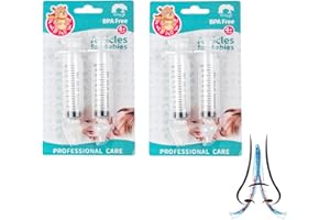 CaiTang 4 pezzi Irrigatore Nasale,Set Irrigatore Nasale Bambini, Irrigatore Nasale con Siringa e Punta di Aspirazione Nasale in Silicone Riutilizzabile ​,Irrigatore Nasale per Lavaggi Nasali