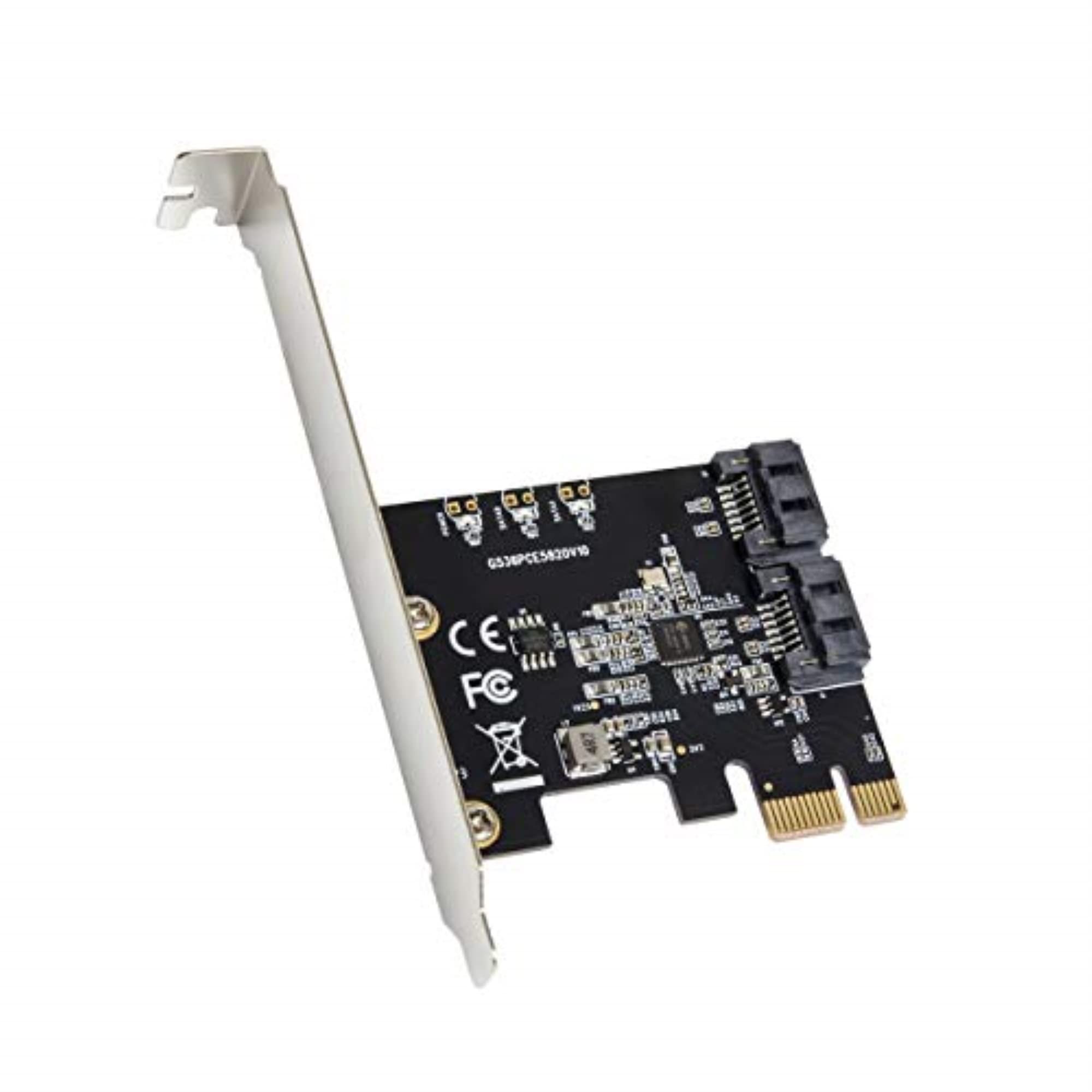 IO CREST 2 Port SATA III PCI-e 3.0 x1 Controller Card (Jmicro Chipset), Add Two SATA 3.0 Devices to Any PCIe Slot