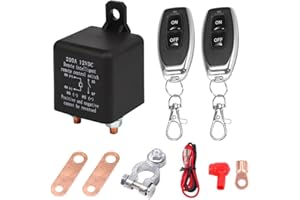 TGKYK Interruptor de separación de batería de 12 V con mando a distancia, Interruptor Conmutador, 12 V/200 A, para coche, RV, barco, yate, caravana