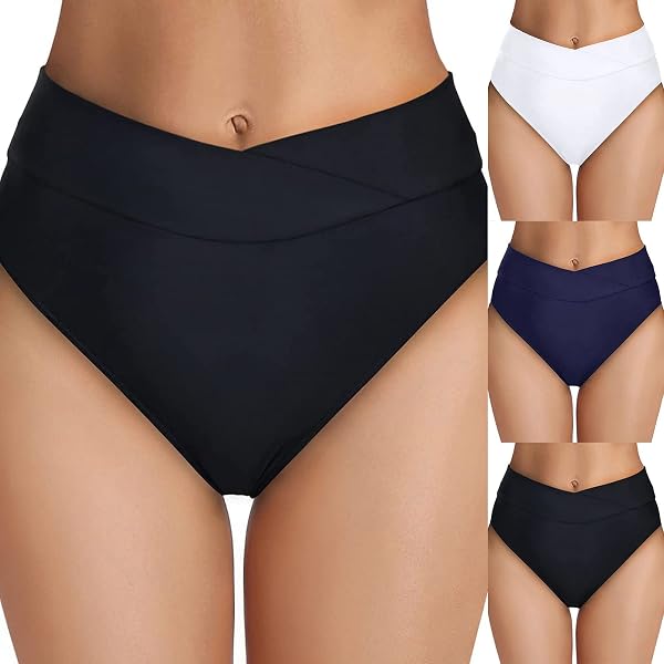 Culotte menstruelle - Absorbante de bain - Taille haute - Bleu Bleu - Prêt-à-Porter