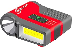 Acemall Wasserdicht LED Clip On Cap Leicht, Wiederaufladbar Stirnlampe mit Sensorsteuerung, Leichtgewichts Kopflampe zum Angeln, Laufen, Camping, Lesen, Hundegehen, Handarbeit
