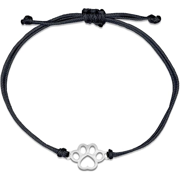 Bracciale E Orecchini Set Cane Argento 925 | Gioielli Con Osso E Impronta Zampa