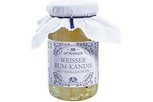 ‎L.W.C. MICHELSEN L.W.C. Michelsen - Landhaus Weißer Rum-Kandis mit Vanilleschote (270g) | Weißer Kandis eingelegt in Jamaika-Rum | für Tee-Liebhaber | Ein Glas voll purer Natürlichkeit