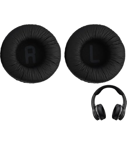 Coussinets De Remplacement Pour Casque JBL E40, E40BT, E30, E50BT - Mousse Mémoire, Cuir Protéiné - Isolation Phonique, Confort - Noir
