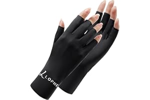 LOPHE UV-handskar för gelnaglar, UV-skyddshandskar för manikyr, sommar, is, silke, andningsbar, fingerlös handske för nagella