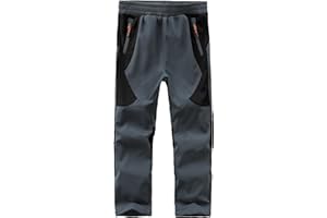 HFDWYJ Softshellhose Kinder Mit Fleecefutter Hosen wasserdichte Hose Kinder Outdoor Hose Kinder Skihose Kinder Wanderhose Kinder Regenhose Sporthose Jungen Winterhose Jungen