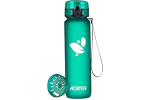 AORIN Sports Water Bottle - 350ml/500ml/750ml/1L,Tritan Gym Bottle BPA-Free & Drinking Bottles, Leakproof，One Click Flip Lid/Kids,Adults,Gym,Outdoor Sport