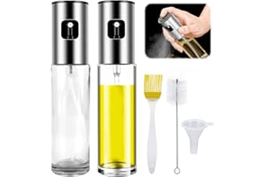 SeiudKty Pulverizador aceite spray 100 ml spray aceite cocina aceitera spray pulverizador de aceite de oliva sin fugas con cepillo de limpieza y cepillo de aceite para freidora de aire
