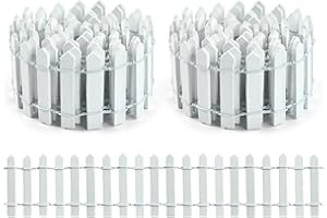 KATELUO Maison Poupée Décoration, 2 Pièces Miniature Décoration de Jardin, Miniatures Bricolage Fée Jardin Décoration Clôture, Accessoires Maison de poupée Miniature, Mini Simulation Cabine Décoration (blanc)