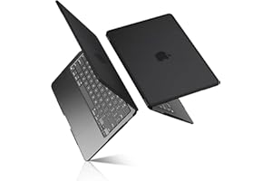 BlueSwan Coque Compatible avec MacBook Air 13 Pouces M1 A2337 A2179 A1932, 2020-2018 avec 13,3" Retina, Cadre en TPU Anti-Rupture, Housse Protection, Etui Rigide - (Bord Noir) Noir Mat