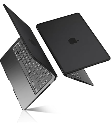 Custodia Protettiva Per MacBook Air 13" M1 (A2337, A2179, A1932) - Cover Rigida Antiurto Con Copritastiera, Nera