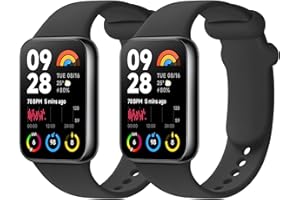 Yisica 2 Piezas Correa Compatible con Xiaomi Mi Band 8 Pro/9 Pro/Redmi Watch 4 /Watch 5 Mujer Hombr, Pulsera de Repuesto de Silicona Ajustable