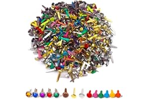 SVUPUE Mini Brads Clips de Metal para Tarjetas, álbumes de Recortes, Colores Mezclados, Paquete de 450