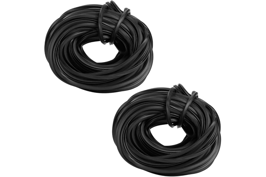 Greenhouse Rubber Seal Strip, 4m/10m/18m Universal Black Weather Stripping U-Shaped Glass Sealing Rubber Line Cable for Glass Panels, Greenhouse Supplies (18M*2)