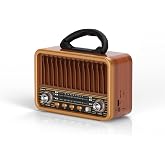 Polosmart FS111 Kablosuz Nostaljik Radyo BT 5.3 Type-C Destekli FM AM SW Hafızalı Şarjlı Kahverengi