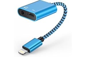 OCBUO 2 in 1 iPhone Kopfhörer Adapter und Laden, Lightning auf 3,5mm Klinke Adapter iPhone Aux Adapter Schnellladung Ladegerät, Aux Audio Splitter Konverter für iPhone 14 Pro/14 Plus/14/13/12/11/X/XS/XR/8