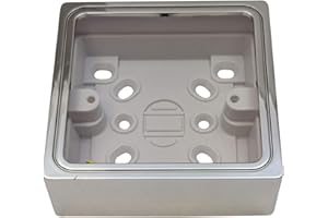 G&H BRASSWARE G&H 709C 1 Gang Polished Chrome Surface Mounted Single 25mm Pattress Box