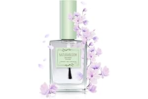 NATURABLOOM Hard to Believe 3-In-1 Nail Strengthener and Growth Polish - Nail Hardener and Strengthener Professional, Top, & Base Coat at Your Fingertips - Biosourced, Vegan & Breathable Nail Top Coat