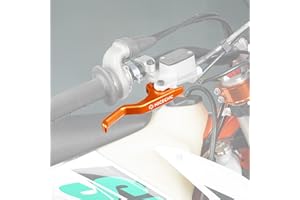 NICECNC Orange Levier de frein court Compatible with KTM 125-500 SX SXF XC XCF XCW EXC EXCF 2014-2023,Husqvarna 250 350 450 501 TE FE 14-16 250 350 450 TC FC 2014-2023 TC 125 2017-2023,See Fitment