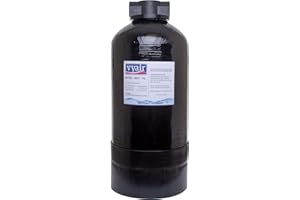 Vyair 0817 High Pressure Reinforced Resin Vessel For Water De-ionisation (Black) (11 Litre) 3/8" Fittings Filled With Premium Mixed Bed MB-151 Exchange Virgin DI Resin