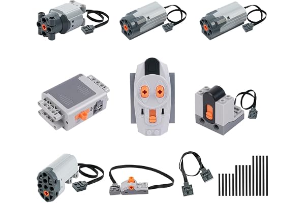 HOTUT Servomoteur Fonction Accessoires, Lot de 25 Accessoires de Fonction Power Télécommandés, Servo Moteurs Électriques Blocs, Compatible avec les Modèles de Blocs de Construction