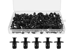 Adiwo Plastic Rivet Fasteners, 60 PCS Car Body Retainer Clips Set, 8mm Expansion Rivets Plastic, Push Type Retainer Clips, Bumper Clips, Universal Automobile Trim Panel Clip