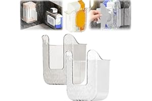 Galeyyu Caja Dispensadora De Toallitas Húmedas Montada En La Pared, Soporte para Toallas De Baño Sin Perforación, Caja De Almacenamiento De Toallitas De Cocina Lavable para Cocina Dormitorio