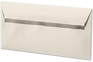ARTOZ 50x Briefumschläge DIN Lang Ivory-Elfenbein 100 g/m² selbstklebend - DL 224x114 mm - Kuvert ohne Fenster - Umschläge mit Haftklebung Abziehstreifen