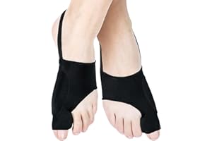 JOOTUEPO 1 Paire Orthèses Hallux Valgus Correcteur Pouce Orteils Séparateur, pour Soulagement Rapide de la Douleur et Correction (Noir, L)