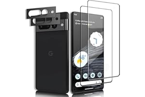 THREE-TREE 2&2 Stück Schutzfolie für Panzerglas für Google Pixel 7 Pro mit Kameraschutz, [Fingerabdruck-ID unterstützen] [Sensible Berührung], [3D-Volle Bedeckung] Displayschutzfolie für Google Pixel 7 Pro - 1