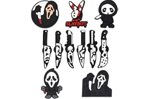 RAROUYI Charmes De Chaussures En Pvc, 11 Pièces Bijoux De Chaussures Breloque Pour Sabots Sandales, Chaussures Clips Shoe Charms Décoration De Chaussures De Dessin Animé, Accessoires Sandales, Noël, Halloween