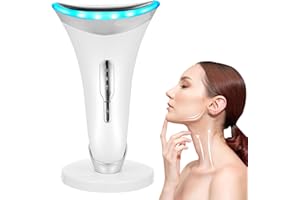 ‎BESTAUTY Bestauty Elektrisches Gesichtsmassagegerät mit 3 Farben & 3 Modi – Anti-Falten, Hautstraffung & Lifting, 45°C EMS Technologie, Vibrationsmodus für Gesicht & Hals, Hautpflege & Faltenreduzierung(Weiß)