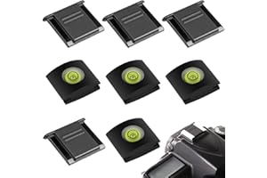 KEQAR 8 PCS Kamera Blitzschuh, Blitzschuhabdeckung, Kamera Wasserwaage, Hot Shoe Level, Kamera Blitzschuhabdeckung Schutz, Kamera mit Wasserwaage, Blitzschuh-Abdeckung mit Wasserwaage
