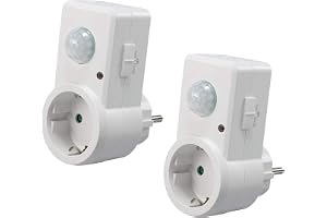 ChiliTec Rörelsedetektor med uttag I 230 V mellankontakt justerbar I 9 m räckvidd effekt max. 1 200 W LED lämplig växling frå