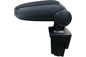 AB1 Flexzon - Reposabrazos de coche para Leon MK2 1P 2005 – 2012 + conjunto de montaje textil negro