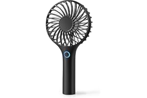 Ambandier Hand Held Fan,Portable Handheld USB Rechargeable Fans with 3 Speeds, Battery Operated Mini Fan Desk Desktop Fans Holiday Essentials Travel for Home Office Bedroom Outdoor Travel