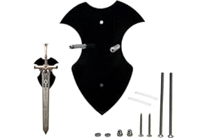 FortuneGlobe Support mural épée，support mural katana，support de hache pour mur，affichage vertical et décoration (noir)