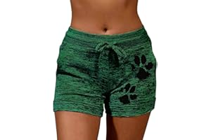 MUYOGRT Shorts Damen Sportshorts Sommer Kurze Sporthose Stoffhose Stretch Swesthose Leichte Sommerhose Luftige Jogginghose für Freizeit Fitness Shorts
