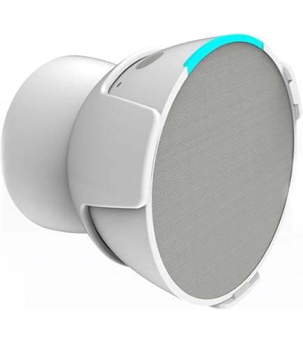 Sintron Supporto Da Parete Per Echᴏ Pop, Supporto Per Altoparlante Intelligente, Staffa Salvaspazio Per Presa, Nessuna Vite O Foratura, Gestione Cavi Integrata, Compatibile Con Google Nest (Nero - 10