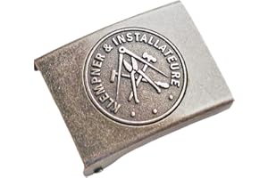 GravurManufakturBerlin Koppelschnalle Klempner Installateure Handwerk Zunftzeichen Meister, Meisterschüler, Geselle, Lehrling, Alt-Meister Koppelschloss