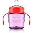 Philips Avent Easy Sip Spout Cup with Handle, 200 ml, Pink/Purple - SCF551/13