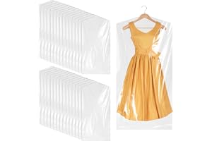 30 stycken klädpåsar transparent plast klädskydd, 60 × 120 cm klädskydd, klädpåse transparent, klänningar skyddsfodral för ko