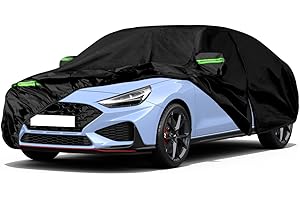 JUDANNA Autoabdeckung Wasserdicht bestimmt für Hyundai i30/i30 N Hatchback/Fastback 2011-2025, Vollgarage Autoplane Outdoor Abdeckung, Auto Abdeckplane Garage für Schnee Regen Staub Frost UV-Schutz