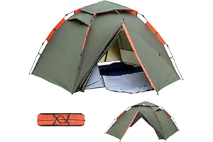 LEVVUE Campingzelt mit Vorraum, Zelte Camping Zelt für 2-4 Person, PU5000 wasserdichte Zelt für Camping Reise Trekking Garten Kuppelzelt Ultraleichte Backpacking 2025 Upgrade